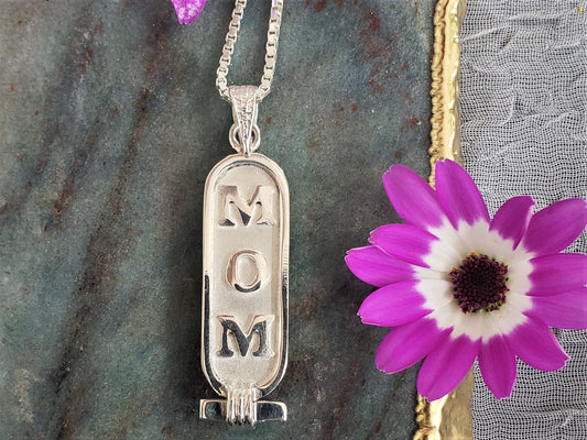 Discoveries Egyptian Imports Made in Egypt - Personalized Sterling Silver Cartouche Necklace - Double-Sided Custom Pendant Handmade in Egypt - Size: Small Discoveries Egyptian Imports Made in Egypt - Personalized Sterling Silver Cartouche Necklace - Double-Sided Custom Pendant Handmade in Egypt - Size: Small