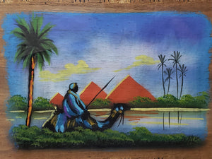 Making Papyrus Paintings in Egypt
