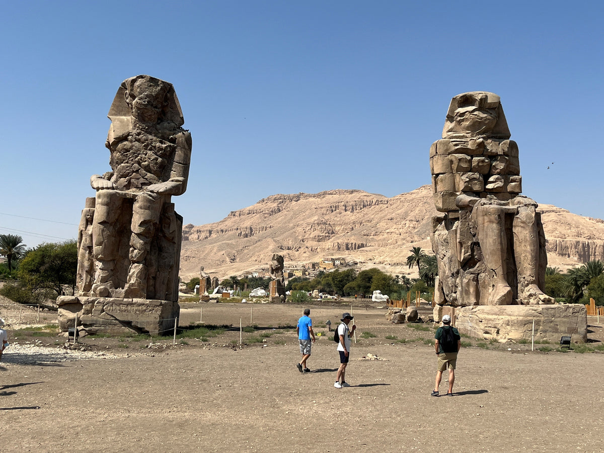 Egyptian Travels: Giant statues at the Colossi of Memnon and Amenhotep ...