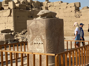 EGYPTIAN TRAVEL: THE KHEPER SCARAB AT KARNAK TEMPLE