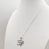 Sterling Silver Egyptian Eye of Ra Pendant Necklace - Made in Egypt