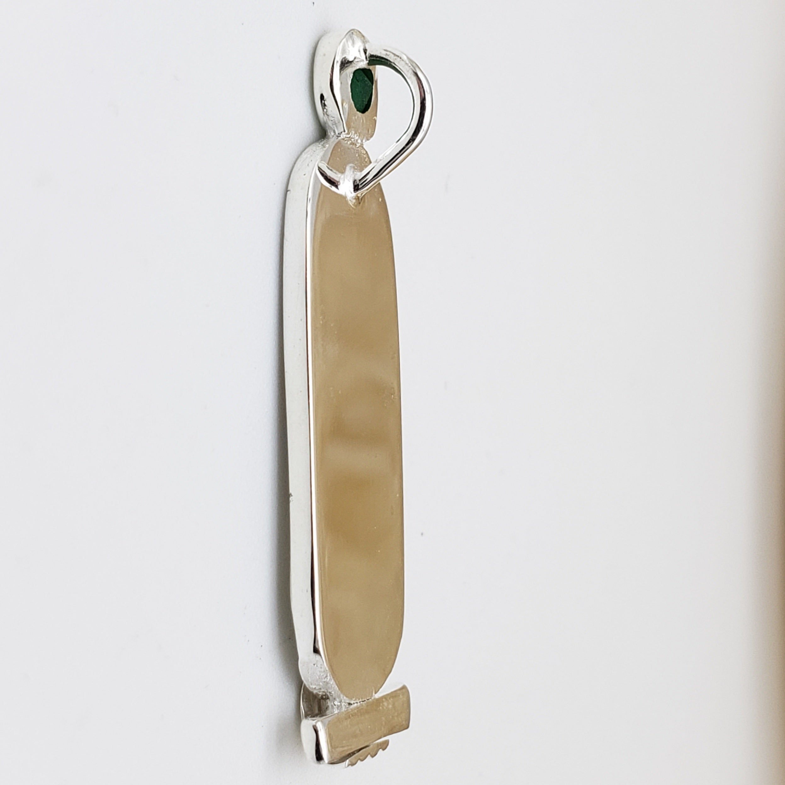 Birthstone Zodiac Cartouche - Sterling Silver