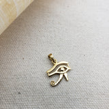 18k Gold Egyptian Eye Pendant