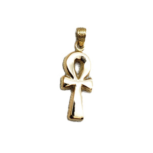 18k Gold Egyptian Ankh Pendant