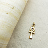 18k Gold Egyptian Ankh Pendant