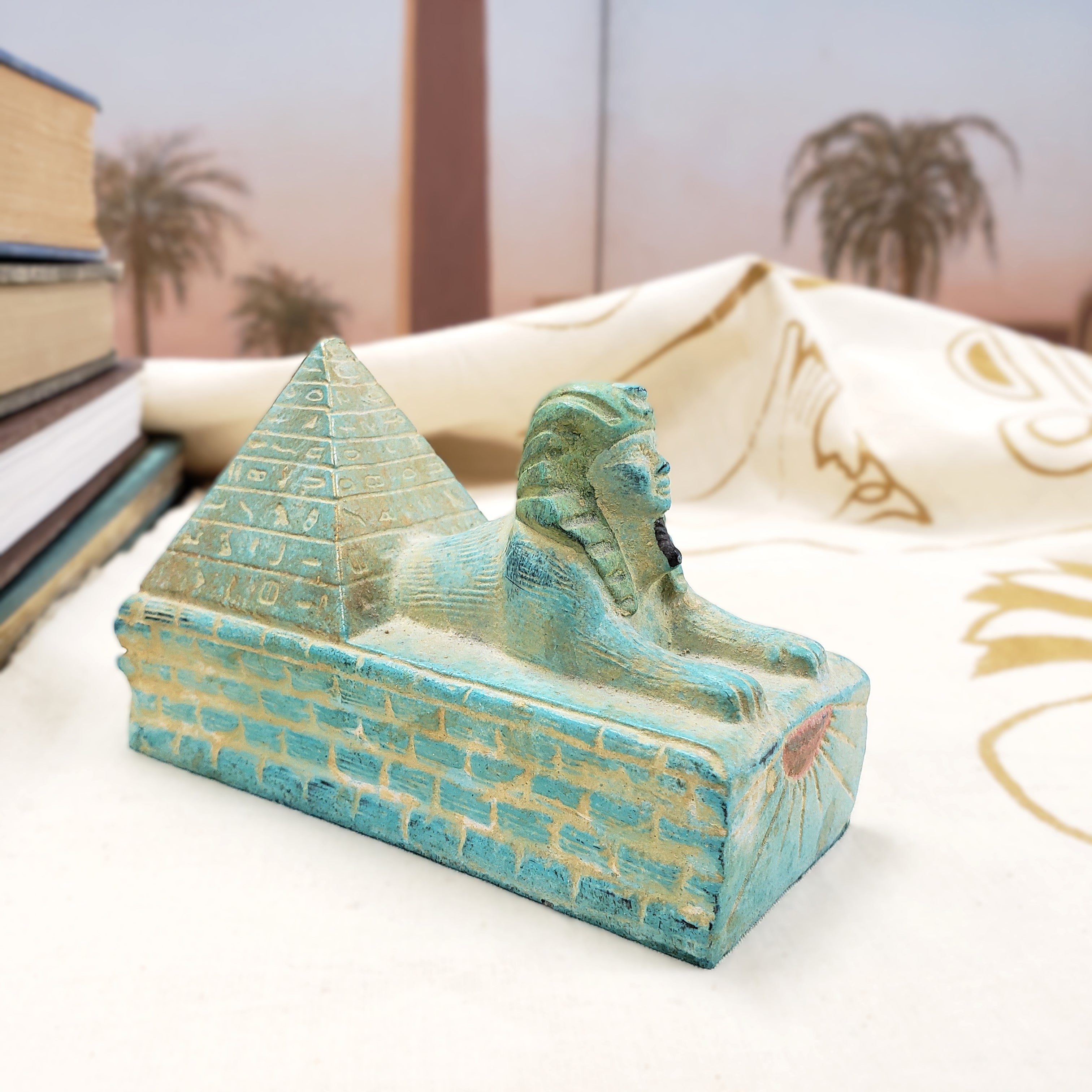 Egyptian Sphinx and Pyramid Statue - Made in Egypt