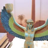 Egyptian Goddess Isis Candleholder Statue - Ancient Egypt Figurine- Made in Egypt