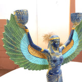 Egyptian Goddess Isis Candleholder Statue - Ancient Egypt Figurine- Made in Egypt