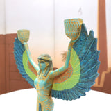 Egyptian Goddess Isis Candleholder Statue - Ancient Egypt Figurine- Made in Egypt