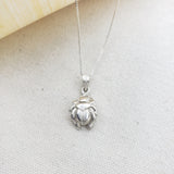 Egyptian Scarab Pendant Necklace - Made in Egypt - Sterling Silver