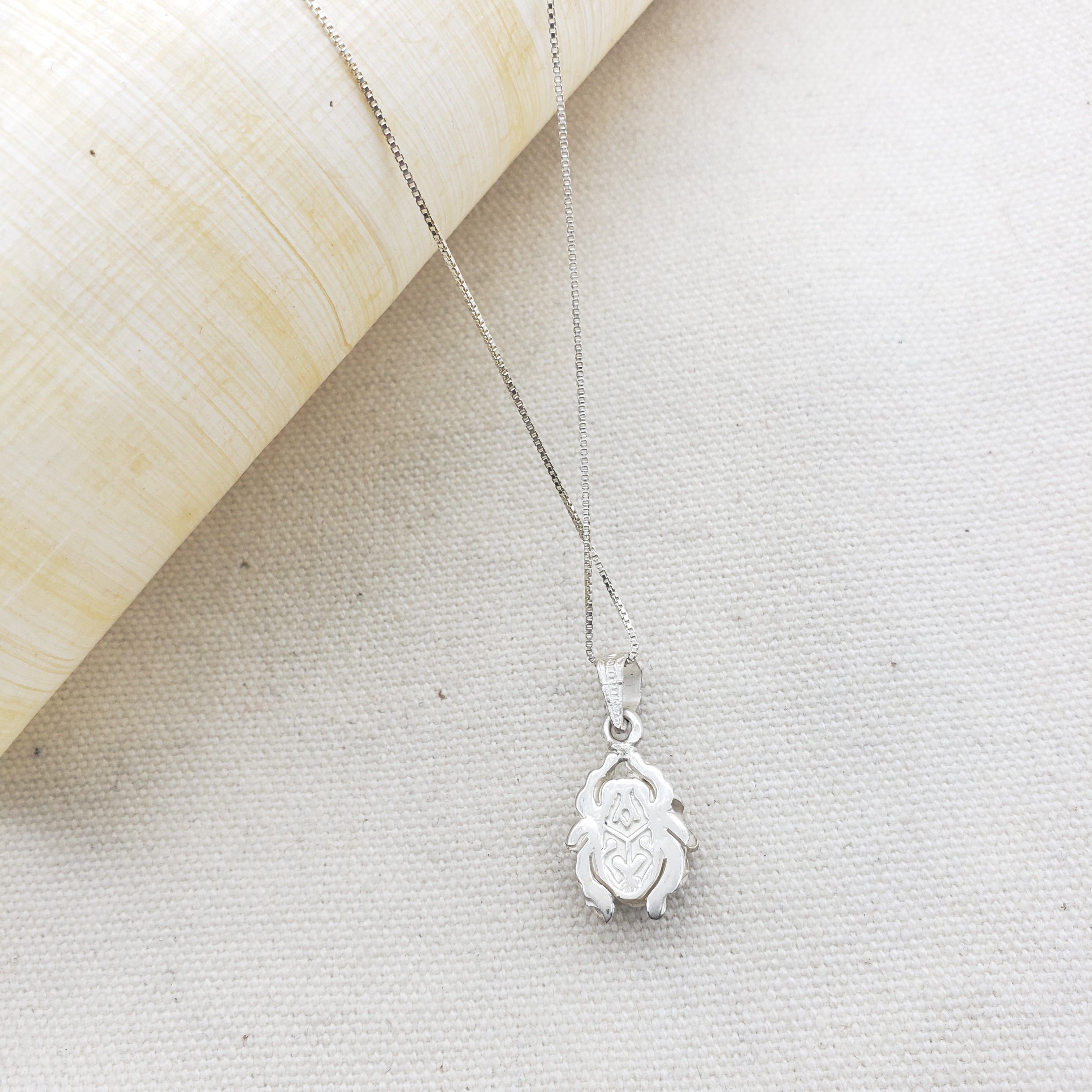 Egyptian Scarab Pendant Necklace - Made in Egypt - Sterling Silver