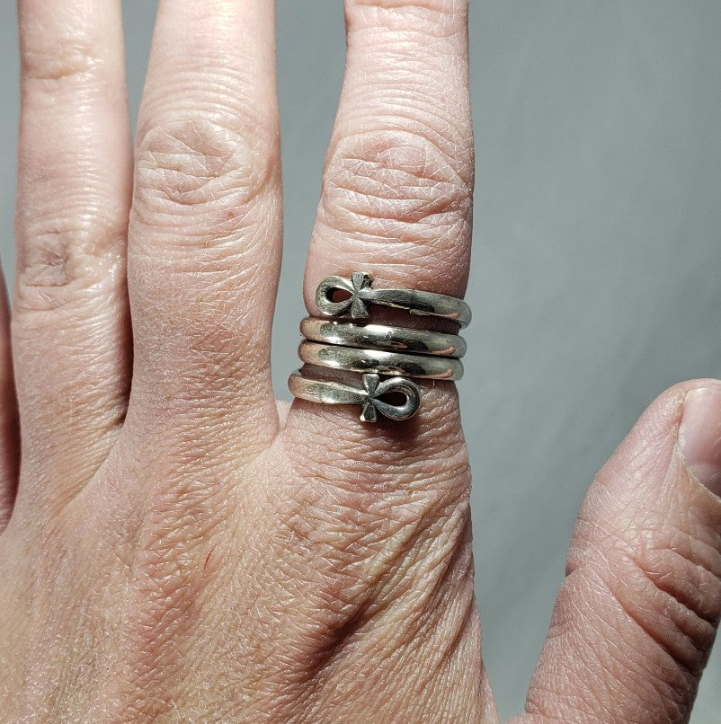 Egyptian Ankh Coil Ring - Made in Egypt