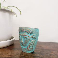 Hathor Cup or Bud Vase - Made in Egypt