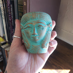 Hathor Cup or Bud Vase - Made in Egypt