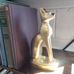 Egyptian Bastet Cat Statue - Gold - Made in Egypt