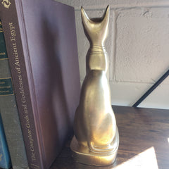 Egyptian Bastet Cat Statue - Gold - Made in Egypt