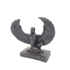 Statue of a winged creature on a white background