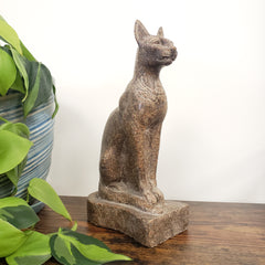 Bastet Egyptian Cat Goddess - Composite Stone - Made in Egypt