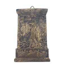 Decorative wall art with Egyptian-themed design on a white background