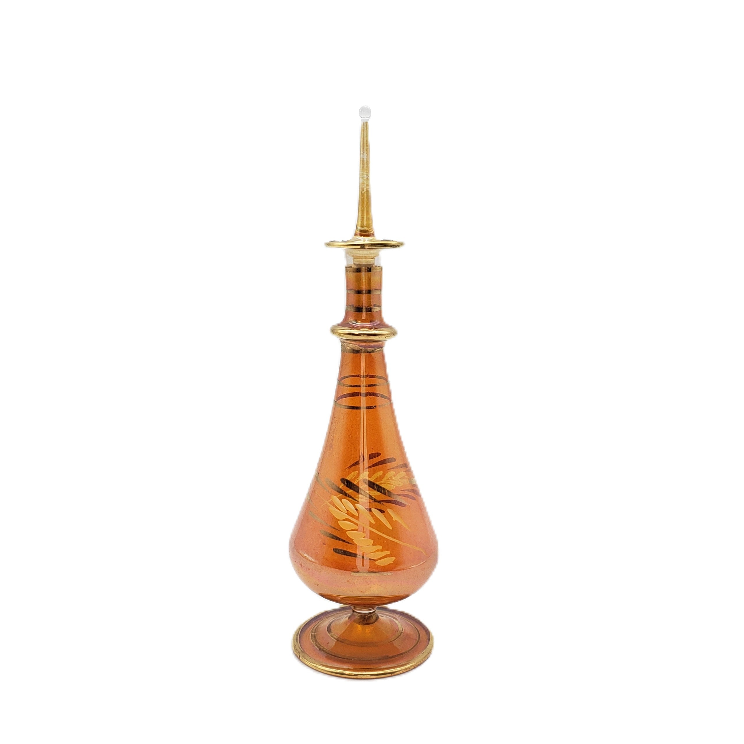 glass perfume bottle on a white background