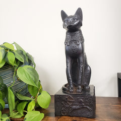 Egyptian Bastet Cat Statue - Black - Made in Egypt