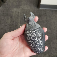 Egyptian Canopic Jar Set of 4 - Grey - Made in Egypt