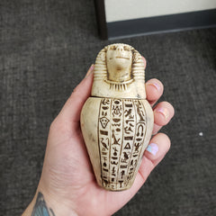 Egyptian Canopic Jar Set of 4 - White - Made in Egypt