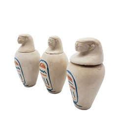 Egyptian Canopic Jar Hand-Carved Stone - Made in Egypt