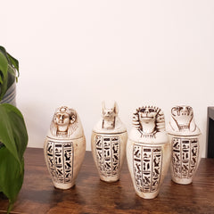 Egyptian Canopic Jar Set of 4 - Made in Egypt