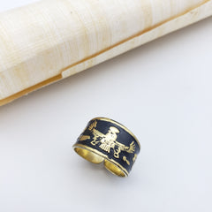 Egyptian Vulture Adjustable Brass Ring - Made in Egypt