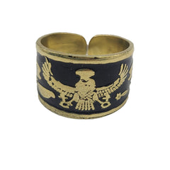 Egyptian Vulture Adjustable Brass Ring - Made in Egypt