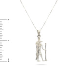 Egyptian God Anubis Pendant Necklace - Made in Egypt - Sterling Silver