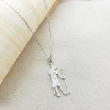 Egyptian God Anubis Pendant Necklace - Made in Egypt - Sterling Silver