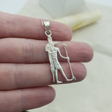 Egyptian God Anubis Pendant Necklace - Made in Egypt - Sterling Silver