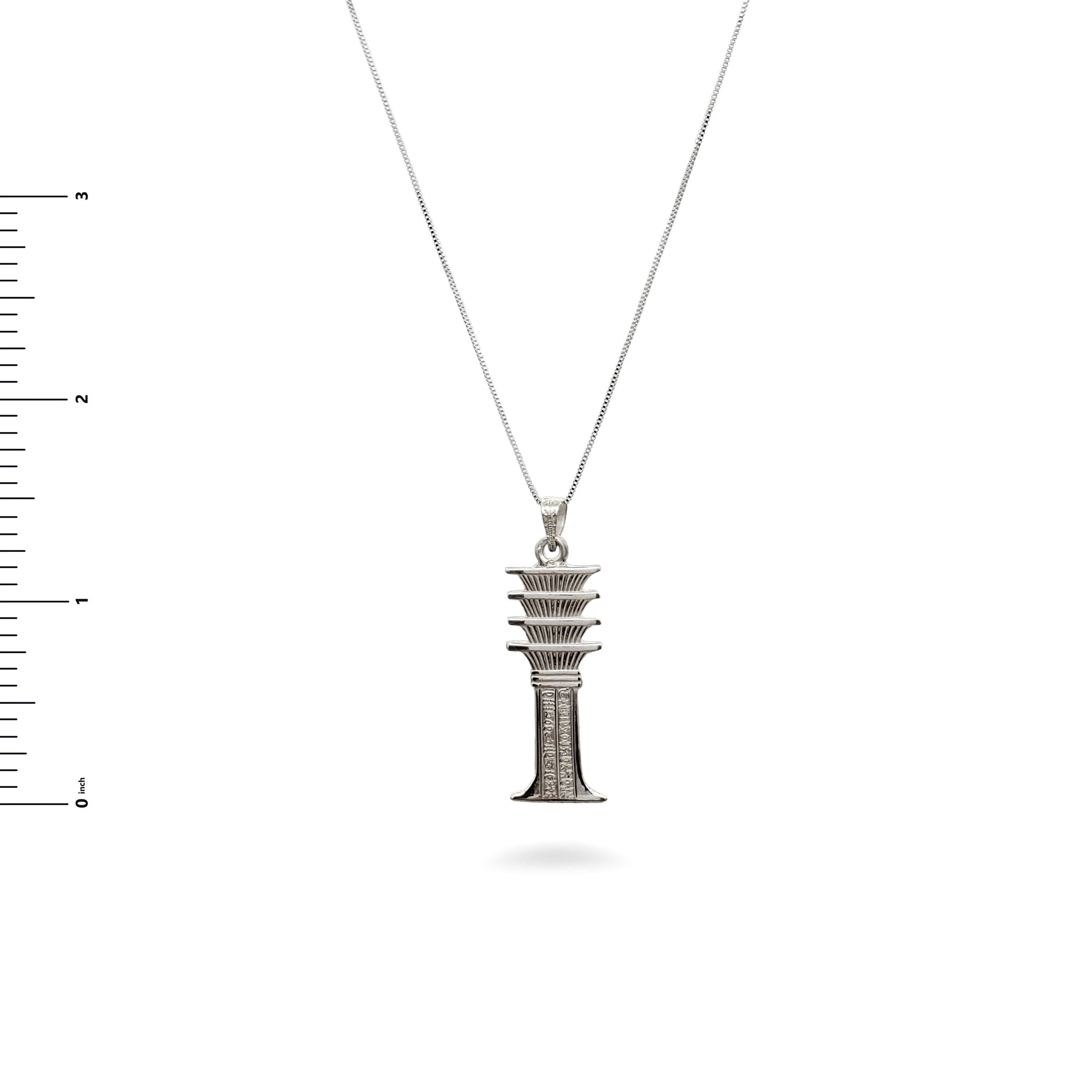 Egyptian Djed Pendant Sterling Silver - Made in Egypt
