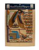 Hand-Painted Papyrus Maat & Isis - 7.75" x 10.75"