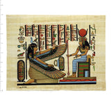 Hand-Painted Papyrus Maat & Isis - 7.75" x 10.75"