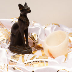 Altartuch/Schal mit ägyptischen Mondphasen – Hergestellt in Ägypten