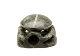 Hand-carved Soapstone Scarab Natural Green - 4"