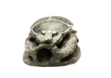 HAND-CARVED SOAPSTONE SCARAB NATURAL GREEN - 4"