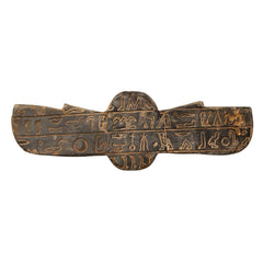 Ancient artifact with hieroglyphics on a white background