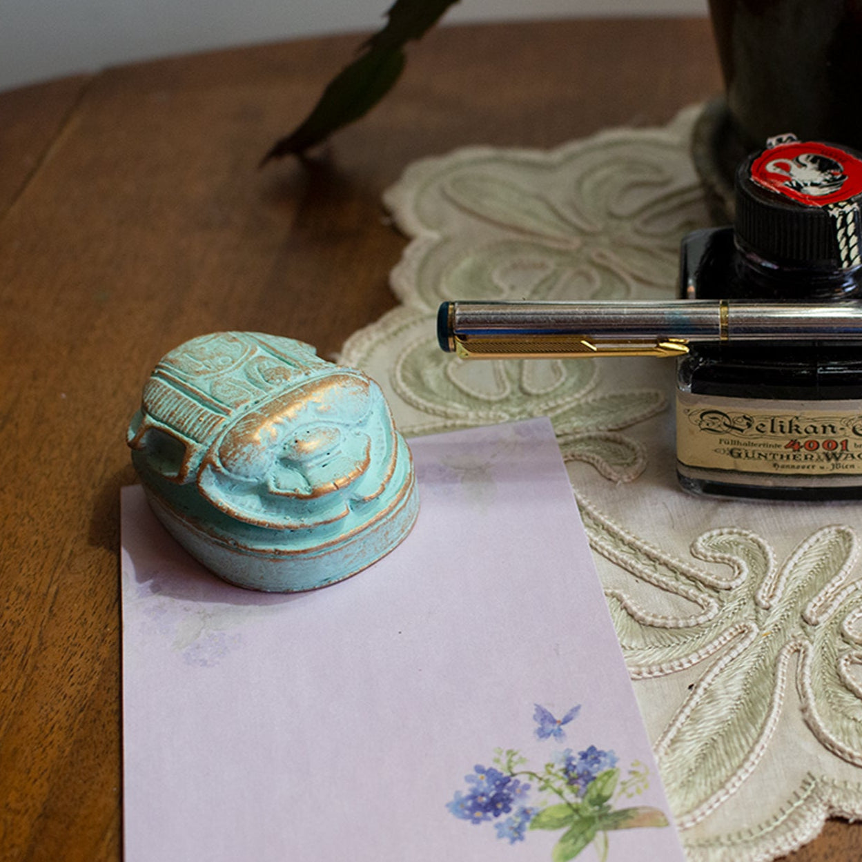 SCARAB PAPERWEIGHT PATINA SM - 3"