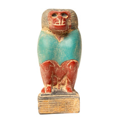 Egyptian God Babi Baboon Colorful Statue - Made in Egypt