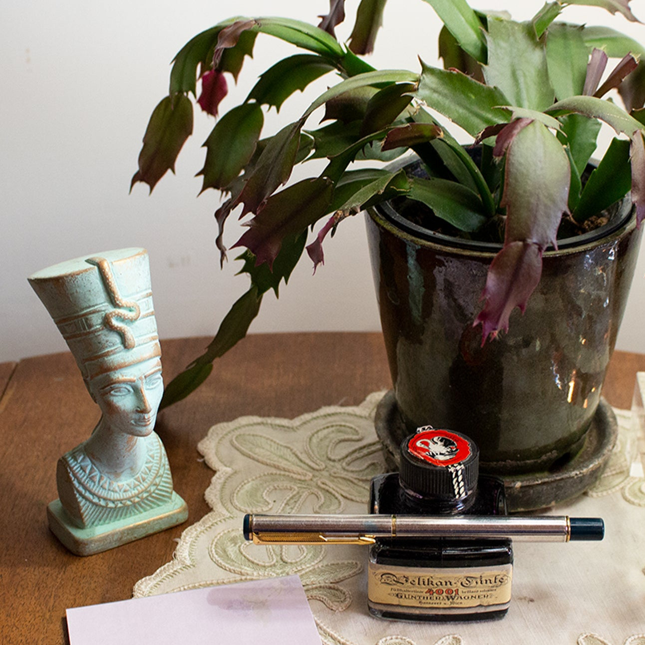 NEFERTITI BUST PATINA SM - 4.5"