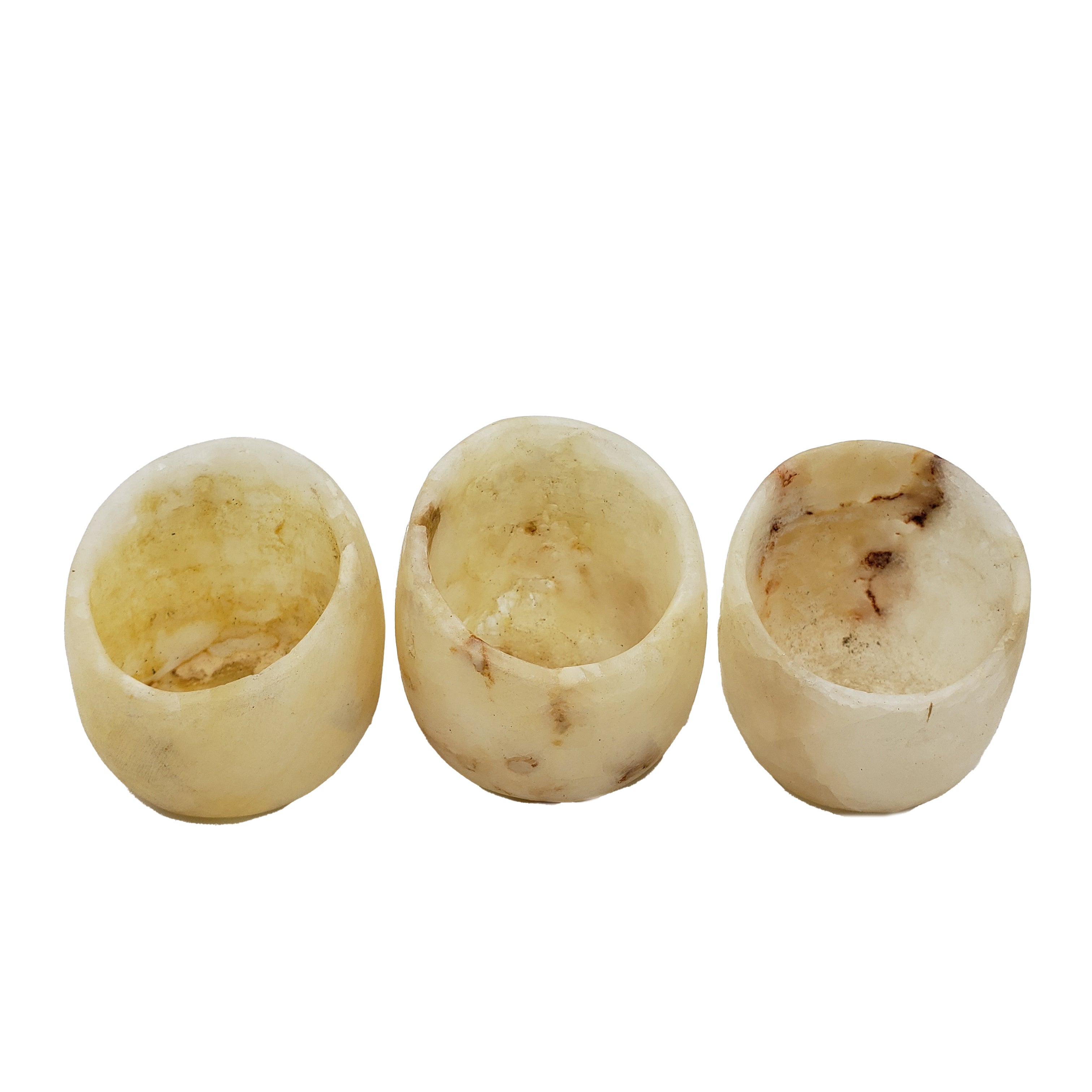 Egyptian Alabaster Votive Holder - 2.5"