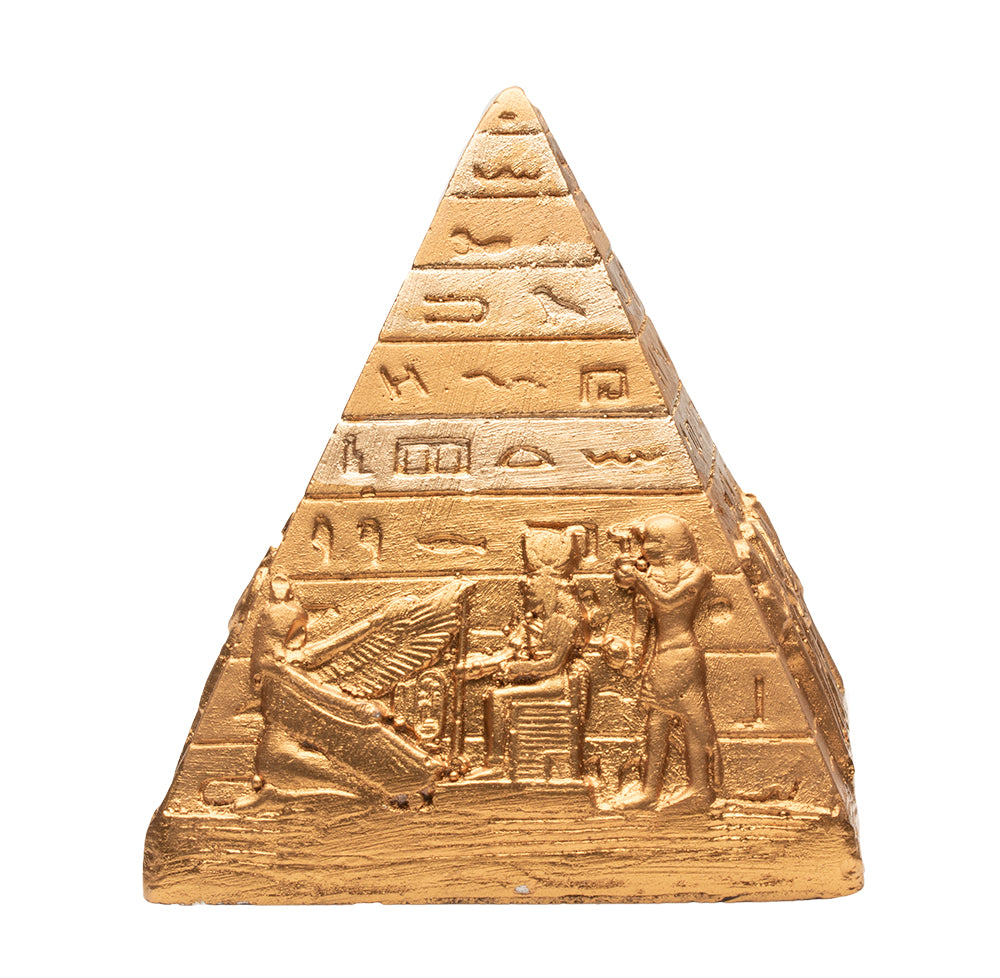 GOLDEN PYRAMID STATUE - 3"