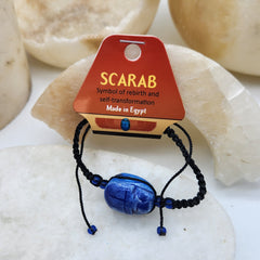 Egyptian Macrame Scarab Bracelet