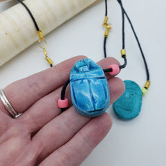 Ägyptische Skarabäus-Halskette, sortiert, 55,9 cm