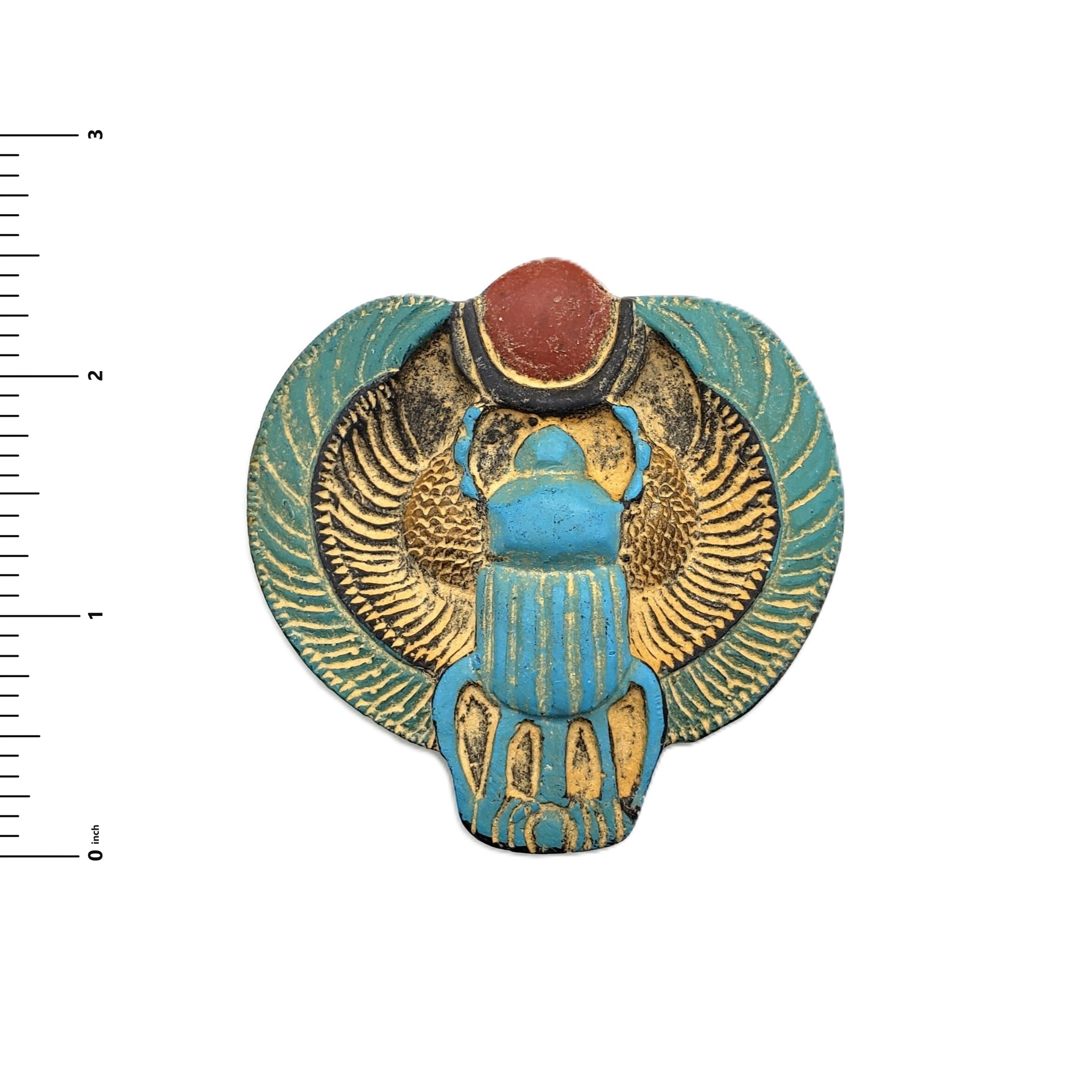 Egyptian Winged Scarab Magnet - 2.5" 