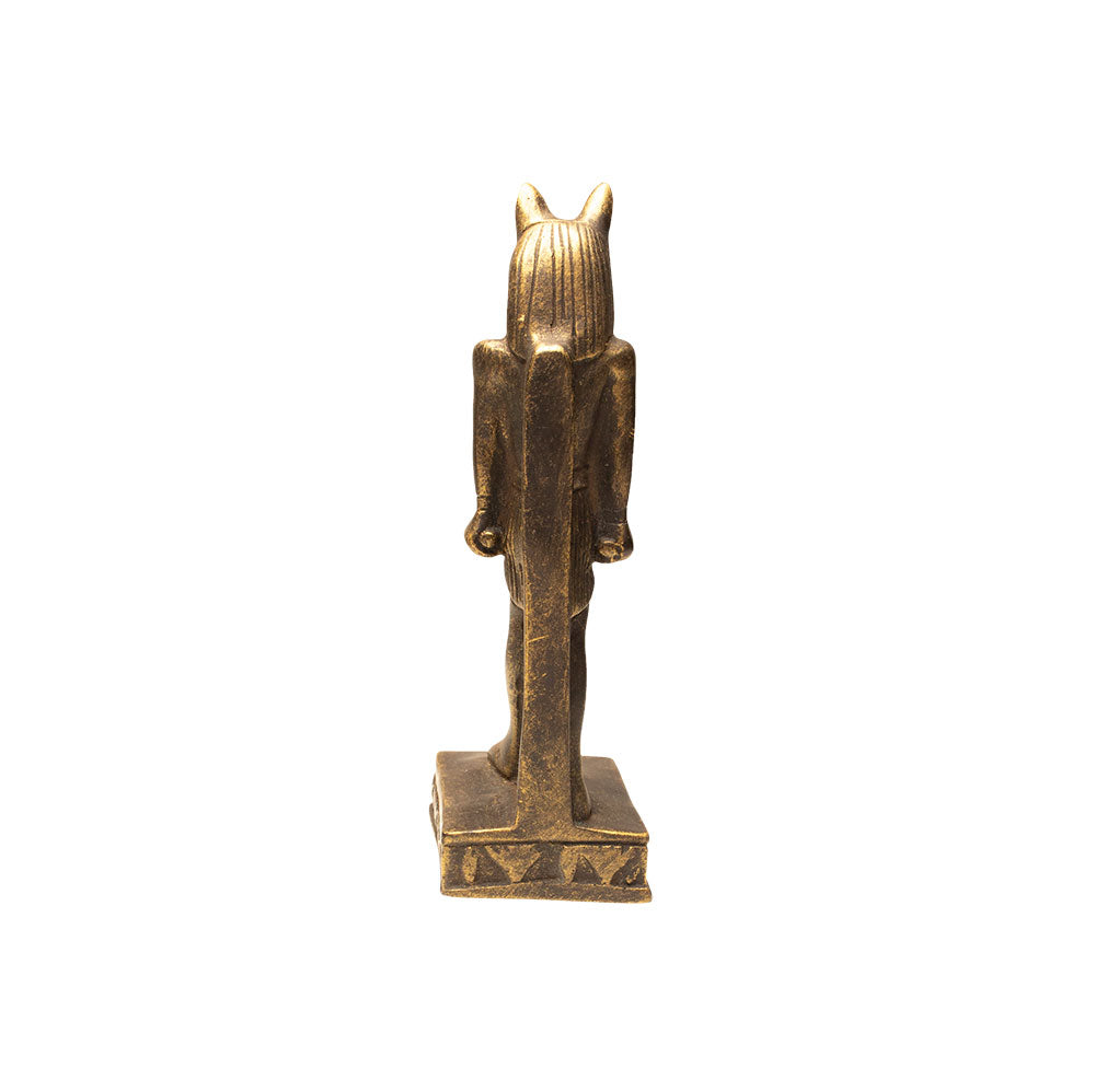 STANDING BASTET CAT STATUE - BRONZE FINISH